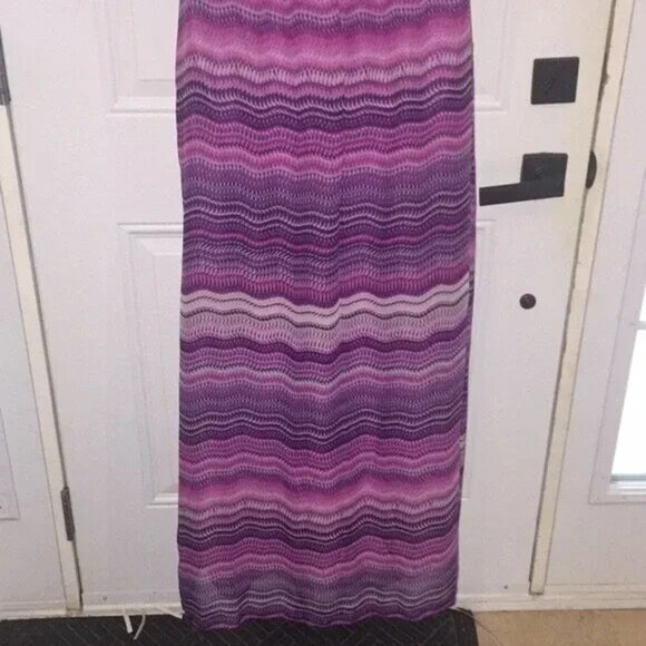 Ali & Kris Strapless Off The Shoulder Summer Sundress Peacock Feather Size Large - Picture 8 of 10